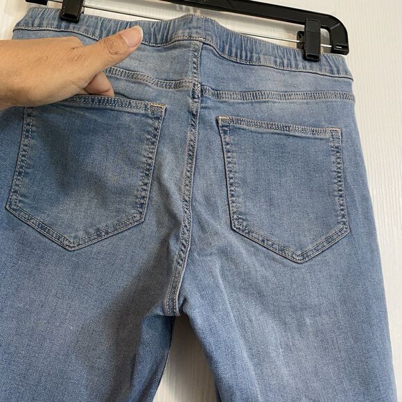 Divided H&M jeggings womens blue sz 8 bodycon stretch elastic waist - Picture 4 of 10